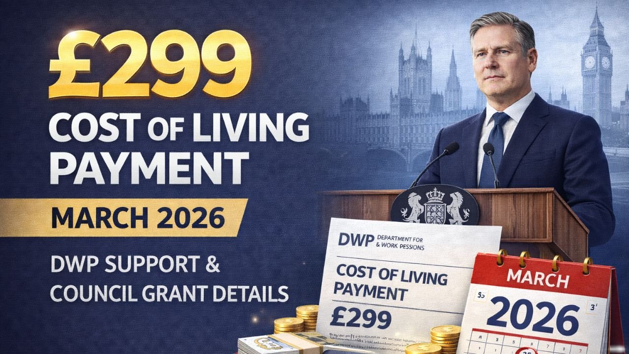 £299 Cost of Living Payment in March 2026 – DWP Support and Council Grant Details