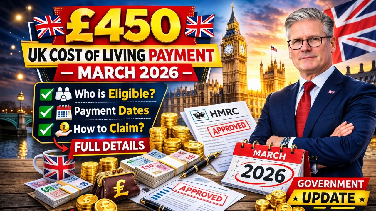 £450 UK Cost of Living Payment March 2026 – Eligibility, Payment Dates and Full Details